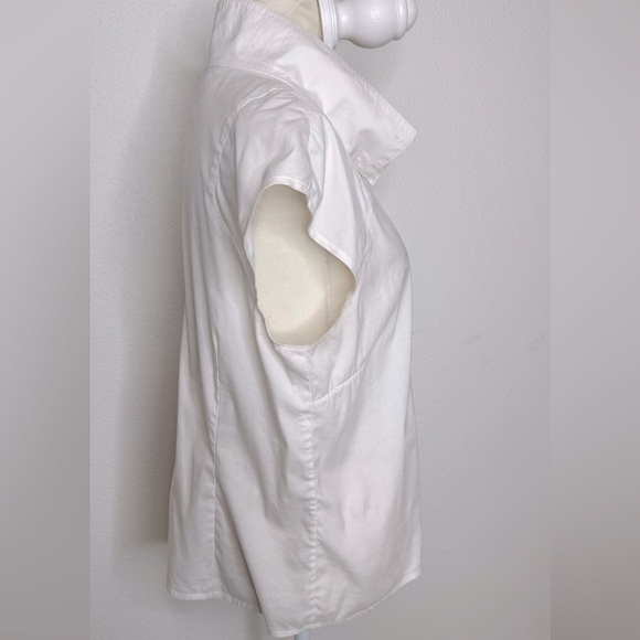 Per Se Button-Up Cap Sleeve Blouse - Picture 7 of 7